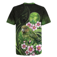 New Zealand Aotearoa Kakapo Rugby Jersey Maori Pattern With Manuka Galaxy Style - undefined