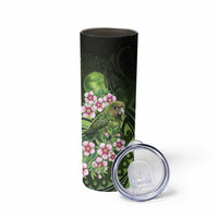 New Zealand Aotearoa Kakapo Skinny Tumbler Maori Pattern With Manuka Galaxy Style - Polynesian Pride