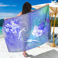 Couple Blue Sea Turtle Heart Love Sarong LT05 One Size 44 x 66 inches Blue - Polynesian Pride