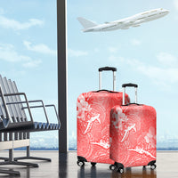 Polynesia Sea Turtle Couple Luggage Cover Happy Valentine Day Red LT05 - Polynesian Pride