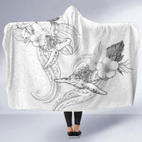 Polynesia Sea Turtle Couple Hooded Blanket Happy Valentine Day White LT05 - Polynesian Pride
