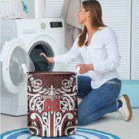 Custom Aotearoa Ngapuhi Laundry Basket Maori Tribal Pattern Mix Poutama LT05 - Polynesian Pride