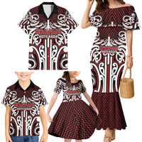 Custom Aotearoa Ngapuhi Family Matching Mermaid Dress and Hawaiian Shirt Maori Tribal Pattern Mix Poutama LT05 - Polynesian Pride