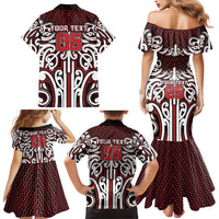 Custom Aotearoa Ngapuhi Family Matching Mermaid Dress and Hawaiian Shirt Maori Tribal Pattern Mix Poutama LT05 - Polynesian Pride