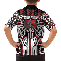 Custom Aotearoa Ngapuhi Family Matching Off Shoulder Short Dress and Hawaiian Shirt Maori Tribal Pattern Mix Poutama LT05 - Polynesian Pride