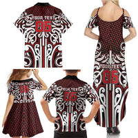 Custom Aotearoa Ngapuhi Family Matching Summer Maxi Dress and Hawaiian Shirt Maori Tribal Pattern Mix Poutama LT05 - Polynesian Pride