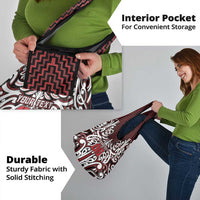 Custom Aotearoa Ngapuhi Grocery Bag Maori Tribal Pattern Mix Poutama