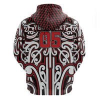Custom Aotearoa Ngapuhi Hoodie Maori Tribal Pattern Mix Poutama