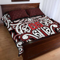 Custom Aotearoa Ngapuhi Quilt Bed Set Maori Tribal Pattern Mix Poutama