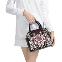 Custom Aotearoa Ngapuhi Shoulder Handbag Maori Tribal Pattern Mix Poutama