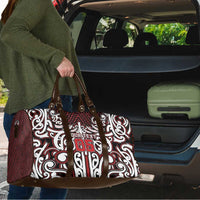 Custom Aotearoa Ngapuhi Travel Bag Maori Tribal Pattern Mix Poutama