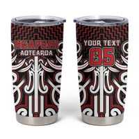 Custom Aotearoa Ngapuhi Tumbler Cup Maori Tribal Pattern Mix Poutama