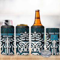 Custom Aotearoa Ngati Porou 4 in 1 Can Cooler Tumbler Maori Tribal Pattern Mix Poutama