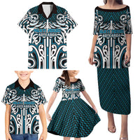 Custom Aotearoa Ngati Porou Family Matching Puletasi and Hawaiian Shirt Maori Tribal Pattern Mix Poutama LT05 - Polynesian Pride