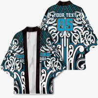 Custom Aotearoa Ngati Porou Kimono Maori Tribal Pattern Mix Poutama