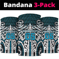 Custom Aotearoa Ngati Porou Neck Gaiter Maori Tribal Pattern Mix Poutama
