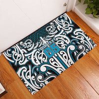 Custom Aotearoa Ngati Porou Rubber Doormat Maori Tribal Pattern Mix Poutama