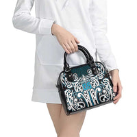 Custom Aotearoa Ngati Porou Shoulder Handbag Maori Tribal Pattern Mix Poutama