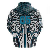 Custom Aotearoa Ngati Porou Zip Hoodie Maori Tribal Pattern Mix Poutama