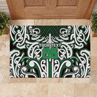 Custom Aotearoa Ngai Tahu Rubber Doormat Maori Tribal Pattern Mix Poutama