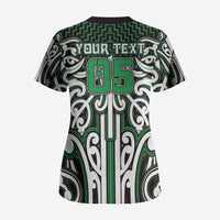 Custom Aotearoa Ngai Tahu Scrub Top Maori Tribal Pattern Mix Poutama LT05 - Polynesian Pride