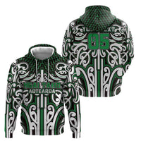 Custom Aotearoa Ngai Tahu Zip Hoodie Maori Tribal Pattern Mix Poutama