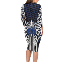 Custom Aotearoa Ngati Tuwharetoa Family Matching Long Sleeve Bodycon Dress and Hawaiian Shirt Maori Tribal Pattern Mix Poutama LT05 - Polynesian Pride