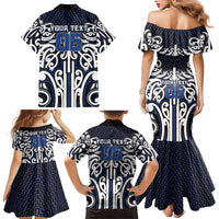 Custom Aotearoa Ngati Tuwharetoa Family Matching Mermaid Dress and Hawaiian Shirt Maori Tribal Pattern Mix Poutama LT05 - Polynesian Pride