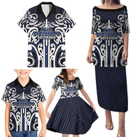 Custom Aotearoa Ngati Tuwharetoa Family Matching Puletasi and Hawaiian Shirt Maori Tribal Pattern Mix Poutama LT05 - Polynesian Pride