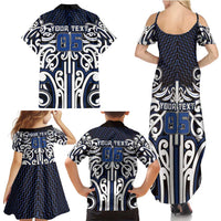 Custom Aotearoa Ngati Tuwharetoa Family Matching Summer Maxi Dress and Hawaiian Shirt Maori Tribal Pattern Mix Poutama LT05 - Polynesian Pride