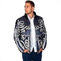 Custom Aotearoa Ngati Tuwharetoa Padded Jacket Maori Tribal Pattern Mix Poutama