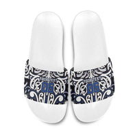 Custom Aotearoa Ngati Tuwharetoa Slide Sandals Maori Tribal Pattern Mix Poutama