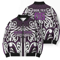 Custom Aotearoa Rangitane Bomber Puffer Jacket Maori Tribal Pattern Mix Poutama