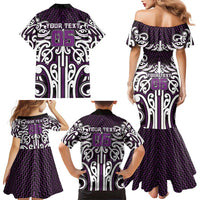 Custom Aotearoa Rangitane Family Matching Mermaid Dress and Hawaiian Shirt Maori Tribal Pattern Mix Poutama