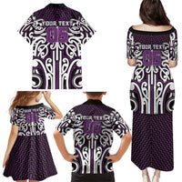 Custom Aotearoa Rangitane Family Matching Puletasi and Hawaiian Shirt Maori Tribal Pattern Mix Poutama