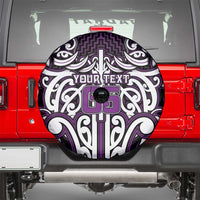 Custom Aotearoa Rangitane Spare Tire Cover Maori Tribal Pattern Mix Poutama