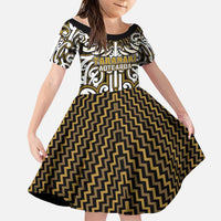 Custom Aotearoa Taranaki Family Matching Summer Maxi Dress and Hawaiian Shirt Maori Tribal Pattern Mix Poutama