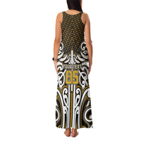 Custom Aotearoa Taranaki Family Matching Tank Maxi Dress and Hawaiian Shirt Maori Tribal Pattern Mix Poutama LT05 - Polynesian Pride