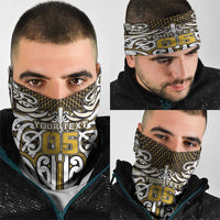 Custom Aotearoa Taranaki Neck Gaiter Maori Tribal Pattern Mix Poutama