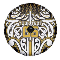 Custom Aotearoa Taranaki Spare Tire Cover Maori Tribal Pattern Mix Poutama
