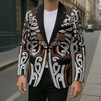 Custom Aotearoa Waikato Blazer Maori Tribal Pattern Mix Poutama