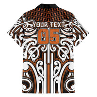 Custom Aotearoa Waikato Family Matching Off Shoulder Short Dress and Hawaiian Shirt Maori Tribal Pattern Mix Poutama LT05 - Polynesian Pride
