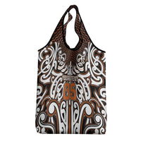 Custom Aotearoa Waikato Grocery Bag Maori Tribal Pattern Mix Poutama