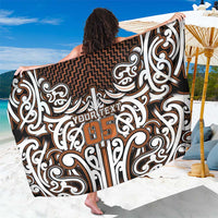 Custom Aotearoa Waikato Sarong Maori Tribal Pattern Mix Poutama