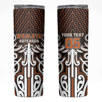 Custom Aotearoa Waikato Skinny Tumbler Maori Tribal Pattern Mix Poutama