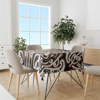 Custom Aotearoa Waikato Tablecloth Maori Tribal Pattern Mix Poutama