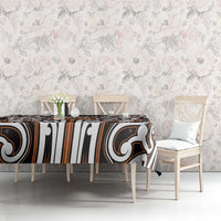 Custom Aotearoa Waikato Tablecloth Maori Tribal Pattern Mix Poutama