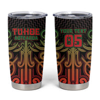 Custom Aotearoa Tuhoe Tumbler Cup Maori Tribal Pattern Mix Poutama