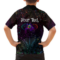 I See Your True Colors Personalised Family Matching Short Sleeve Bodycon Dress and Hawaiian Shirt Autism Awareness LT05 - Polynesian Pride