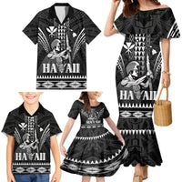 Personalised Hawaii Happy King Kamehameha Day Family Matching Mermaid Dress and Hawaiian Shirt Kakau Pattern LT05 - Polynesian Pride
